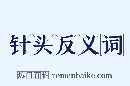 针头反义词是什么意思的图片